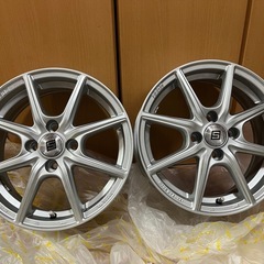 15インチ　4穴　100ピッチ　5.5J  オフセット43  社外アルミホイール　4本セット　カローラフィールダー、ノート等の画像