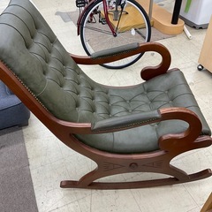 ロッキングチェア 革張りの画像