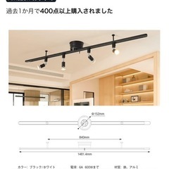 共同照明 ダクトレール 1.5m GT-DJ-1.5GDB天井照明 の画像