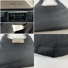 美品 PRADA プラダ セミショルダー ワンショルダー ハンドバッグ ホーボー ハーフムーン 肩掛け アーカイブ Y2K FW1997 90s メタリック ONE SHOULDER BAG ARCHIVE メンズ レディース ユニセックスの画像