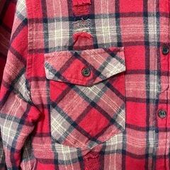 FOREVER21 メンズ 長袖 シャツ 赤 レッド Sの画像