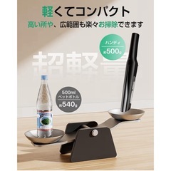❤️新品未使用❤️掃除機 コードレス 軽量【45000pa超強力吸引・45分連続稼働・収納＆充電 スタンド付き・ホコリ自動検知】 ハンディ 掃除機 スティック クリーナー 0.5kg超軽量 低騒音☘️の画像