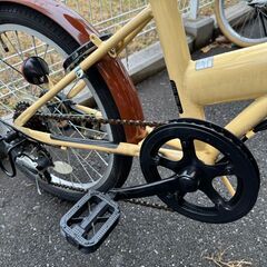 ★店頭にて試乗可★ J3416　【リユースのサカイ柏店】 折りたたみ自転車　6段変速　　20インチ　　クリーム　　簡易クリーニング済　 中古自転車 　流山市 中古自転車 松戸市 中古自転車 我孫子市 中古自転車 船橋市 中古自転車 守谷市 中古自転車 取手市 中古自転車　の画像