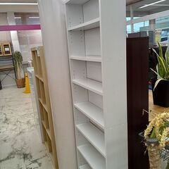 リユースのサカイ栃木店★ジモティ割あり★  本棚 ホワイト W59.8×D23×H180 クリーニング済み TC12079の画像