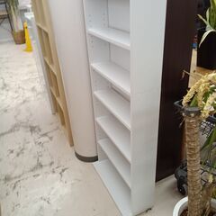 リユースのサカイ栃木店★ジモティ割あり★  本棚 ホワイト W59.8×D23×H180 クリーニング済み TC12079の画像
