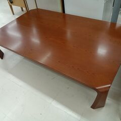 リユースのサカイ栃木店★ジモティ割あり★ 天童大工 ローテーブル ブラウン W150×D90×H33.5 クリーニング済み TC12080の画像