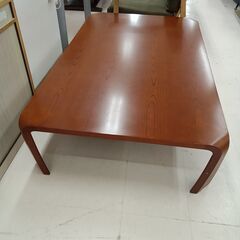 リユースのサカイ栃木店★ジモティ割あり★ 天童大工 ローテーブル ブラウン W150×D90×H33.5 クリーニング済み TC12080の画像