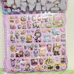 ラブブシールぷくぷくシール3Dシールステッカー立体シール2枚入り*4セットの画像