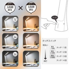 【新品】充電式LEDデスクライト オーム電機の画像