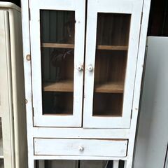 ◆アンティーク シャビー ケビント 木製 フレンチ カントリー コレクション収納 ヴィンテージ◆の画像