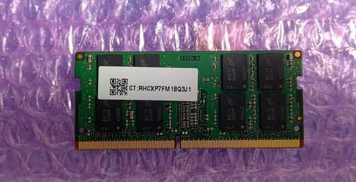 美品 ノート用 メモリー 16GB DDR4 PC4 動作確認済②