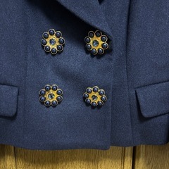 クリーニング済！31 Sons de mode ダブルビジュボタンコートジャケット 36の画像