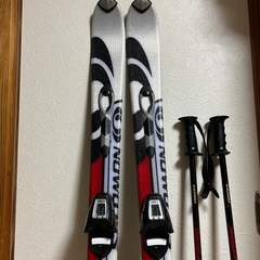 スキー150センチストック112センチのセットの画像