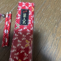民芸品　筆入れ　鉛筆　メモ帳の画像