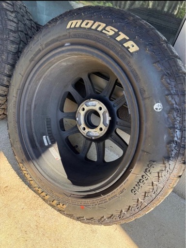 15インチ オフロードタイヤセット マットブラックホイール