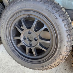 15インチ オフロードタイヤセット マットブラックホイールの画像