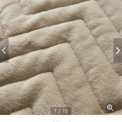 新品未使用/マイクロファイバーのキルトラグ/オフホワイト/130×190の画像