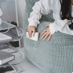 LOOSY 2人掛けビーズソファ ミントの画像