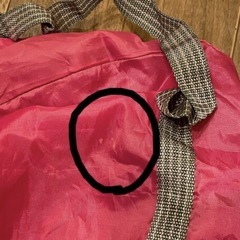 折りたたみできるピンクのコンパクトバッグ 数回のみ使用の画像