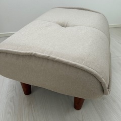 【日本製美品】オットマン/1人掛け椅子/サイドテーブル/玄関スツールの4WAY！  の画像