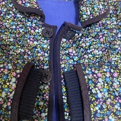 花柄キルティングジャケット（ネイビー）の画像