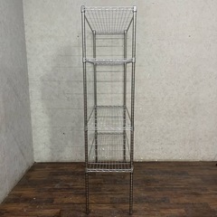 ww5/72 スチールラック メタルラック 4段 メーカー不明 収納 ラック メタルシェルフ 棚 飾り棚 ※解体済 ★直接引取歓迎◎の画像
