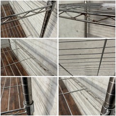 ww5/72 スチールラック メタルラック 4段 メーカー不明 収納 ラック メタルシェルフ 棚 飾り棚 ※解体済 ★直接引取歓迎◎の画像