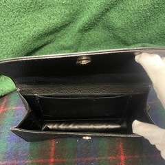 黒色　オーストリッチレザー　セカンドバッグ（クラッチバッグ） ブラック レザー ハンドバッグの画像