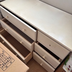 3段チェスト　棚　白の画像