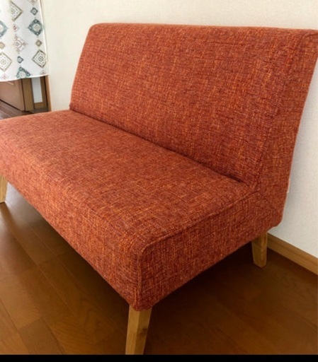 引取り限定】ソファヴィンテージ (pumpkin) 東三国のソファ《2人掛け