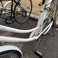 ★店頭にて試乗可★ J3419　【リユースのサカイ柏店】軽快自転車　ダイナモライト　26インチ　ホワイト　簡易クリーニング済　 中古自転車 　流山市 中古自転車 松戸市 中古自転車 我孫子市 中古自転車 船橋市 中古自転車 守谷市 中古自転車 取手市 中古自転車　の画像
