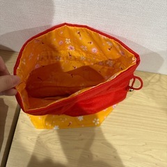 和柄の巾着袋　さくらの画像
