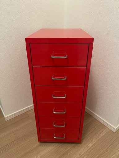 IKEA HELMER引き出しユニット レッド