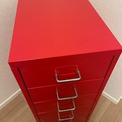 IKEA HELMER引き出しユニット レッドの画像