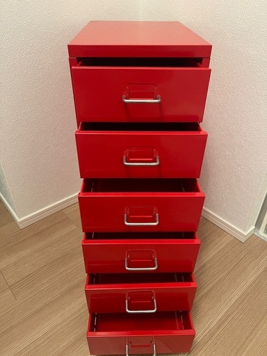 IKEA HELMER引き出しユニット レッド