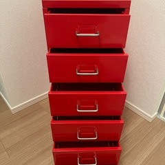 IKEA HELMER引き出しユニット レッドの画像