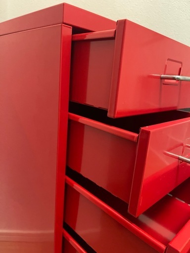 IKEA HELMER引き出しユニット レッド