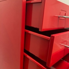 IKEA HELMER引き出しユニット レッドの画像