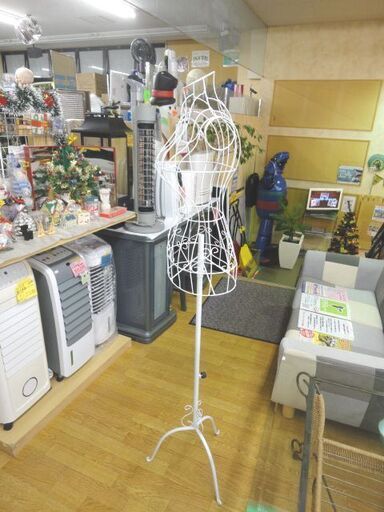 フレンチアイアントルソー マネキン ホワイト 高さ調整可能 高さ116～160cm ワイヤー 服飾 ディスプレイ フレンチトルソー 札幌 西岡店
