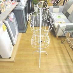 フレンチアイアントルソー マネキン ホワイト 高さ調整可能 高さ116～160cm ワイヤー 服飾 ディスプレイ フレンチトルソー 札幌 西岡店の画像