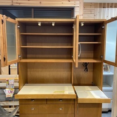 配達可【食器棚】【カリモク家具chitano】クリーニング済み【管理番号】1221 橋の画像