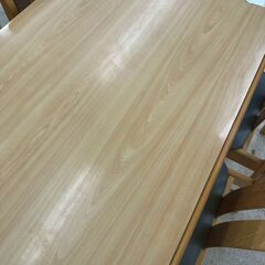 ★リユースのサカイ高崎店★TJ13774  4人掛けダイニングセット ライトブラウン H68×D74×W119 クリーニング済みの画像