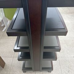★リユースのサカイ高崎店★TJ13775  オーディオラック 黒茶 H118.5×D52×W57 クリーニング済みの画像