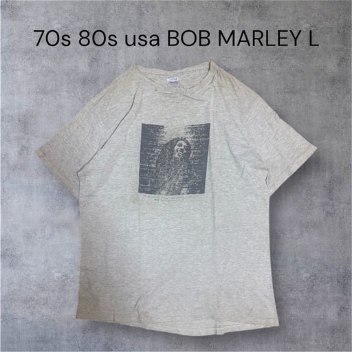 【激レア】70s 80s USA製 Bob Marley Tシャツ L グレイ