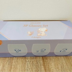snoopy 3P Glasses Set スヌーピー グラス コップ Asetの画像