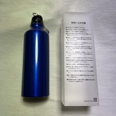 【新品・未使用】カラビナ付き アルミスリムボトル の画像