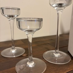 ガラス キャンドルホルダー 3点セット 北欧 インテリアの画像