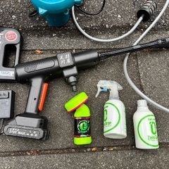 洗車セット（高圧洗浄機・ファームガン・ブロワー・細かいグッズセット）の画像