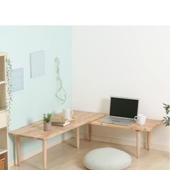 机 長机 伸縮可能 テーブル 木製の画像