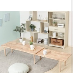 机 長机 伸縮可能 テーブル 木製の画像